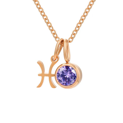 Valina - Zodiac/Birthstone Necklace