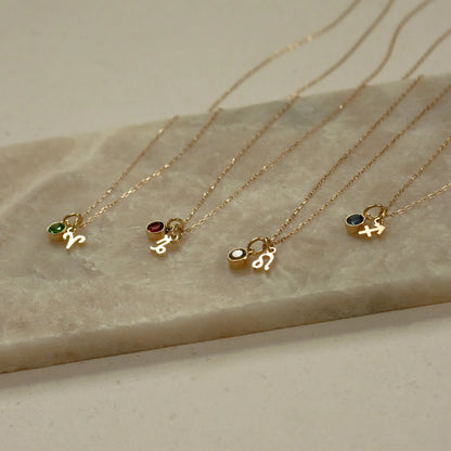 Valina - Zodiac/Birthstone Necklace