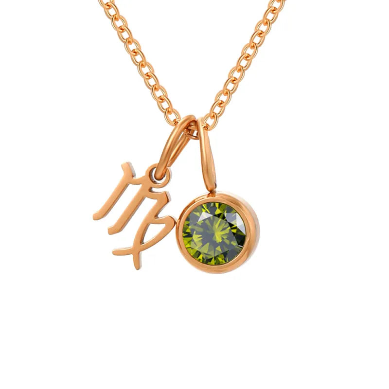 Valina - Zodiac/Birthstone Necklace