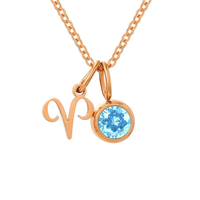 Valina - Zodiac/Birthstone Necklace